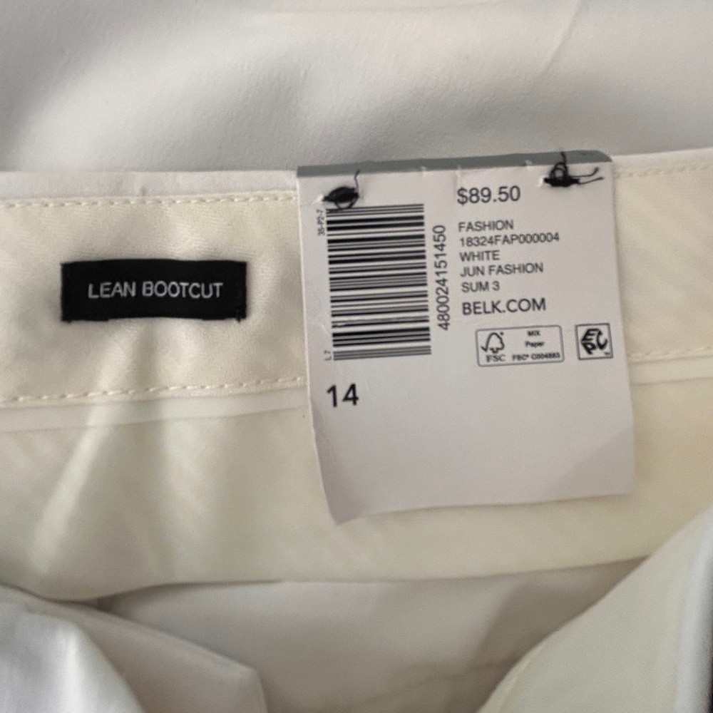 The Limited Lean Bootcut Lined Cuffed White Trouser 14 - Picture 9 of 11